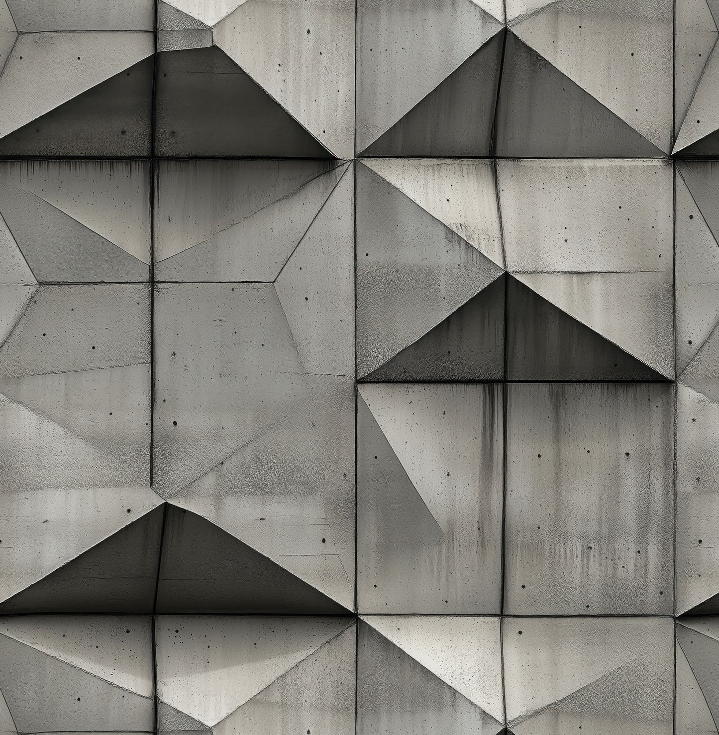 3D Concrete Cubes Mural