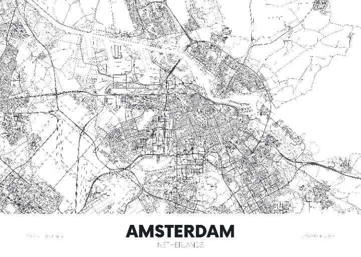Amsterdam Map Mural