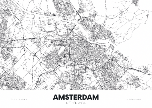 Amsterdam Map Mural