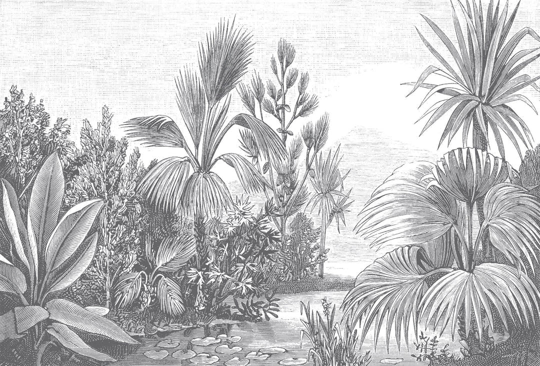 Line Drawn Herbaceous Mural