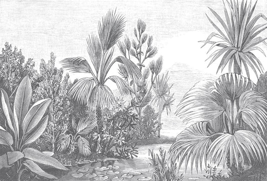 Line Drawn Herbaceous Mural