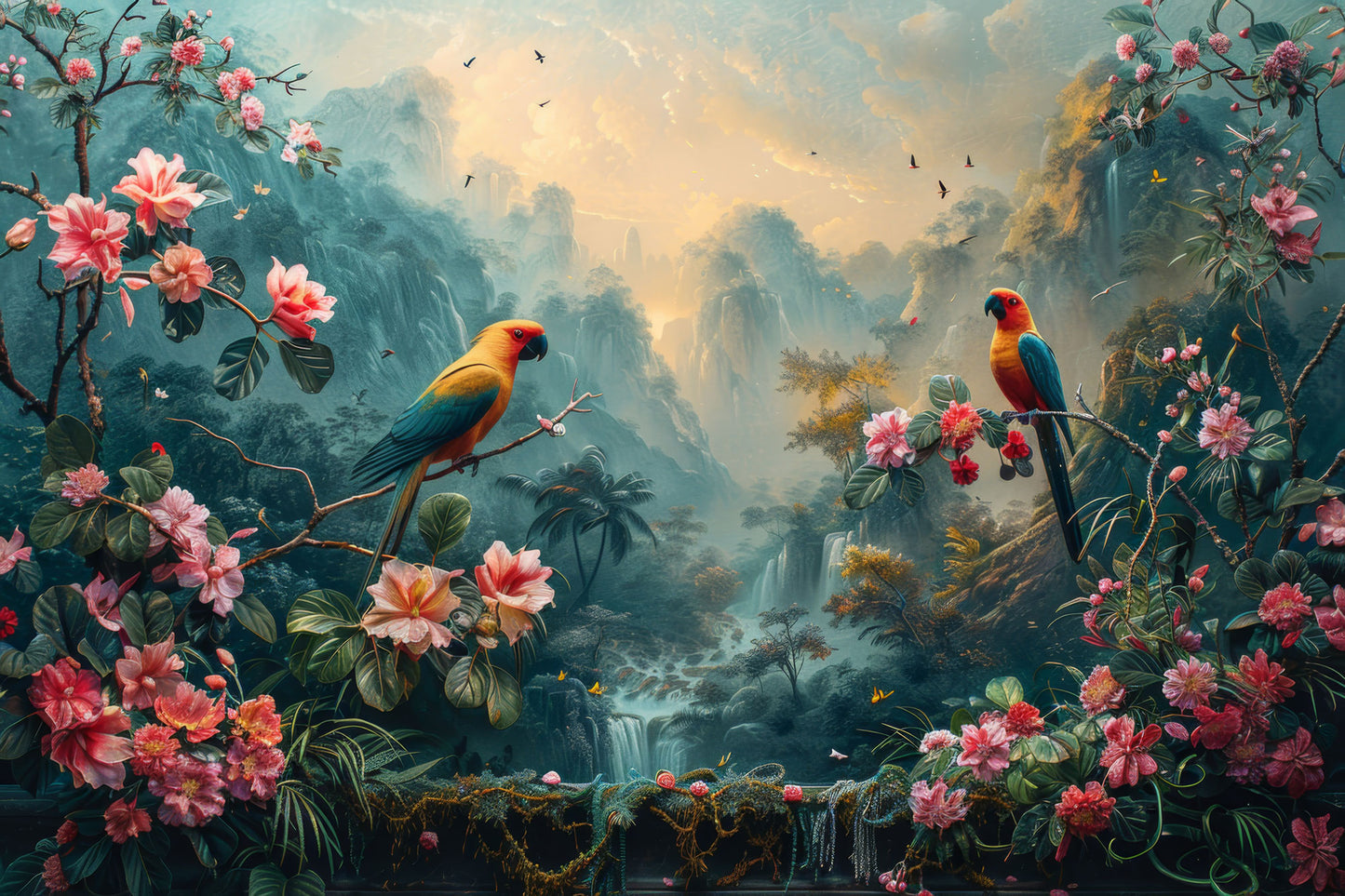 Parrot Paradise Mural