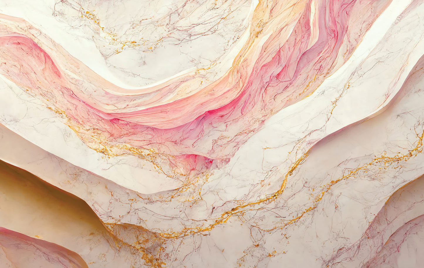 Pink Swirl Marble Mural