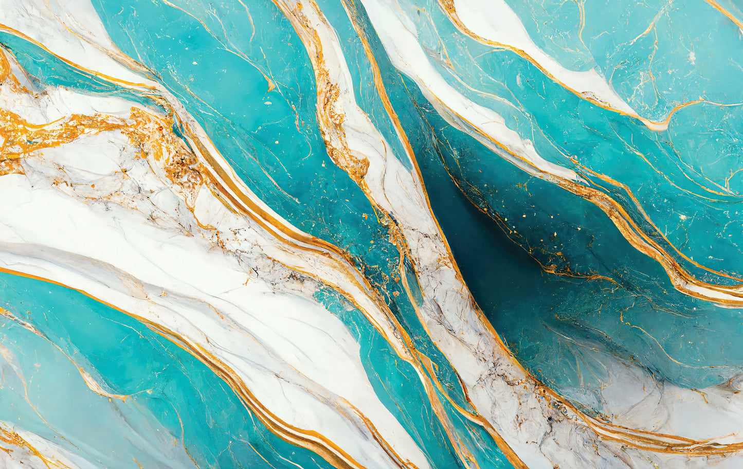 Teal Marble Mural