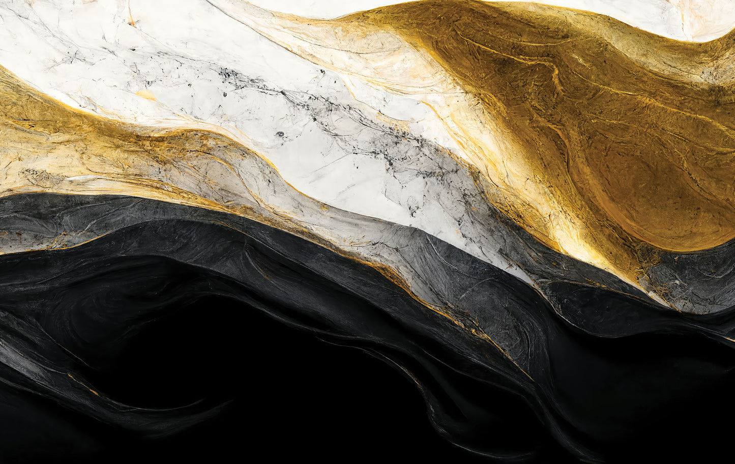 Black Bold Marble Mural