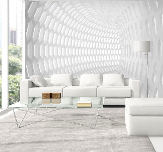 3D Cone Swirl Mural