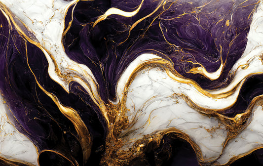 Amethyst Marble Mural