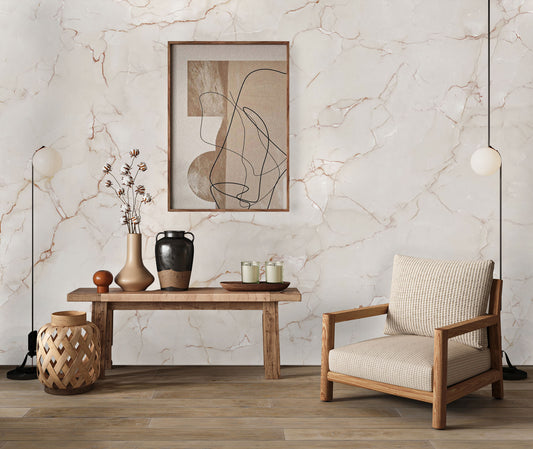 Beige Crack Marble Mural