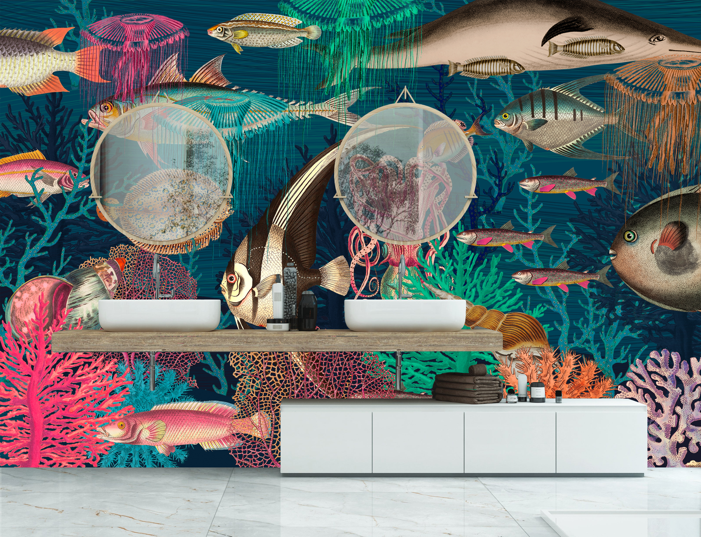 Dazzling Sea Life Mural