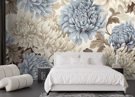 Delphinium Flowers Mural