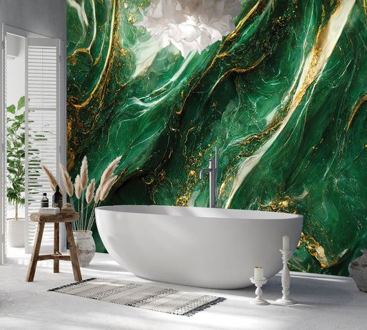 Emerald Marble Mural