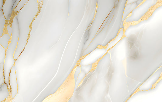 Gold Line Marble Mural