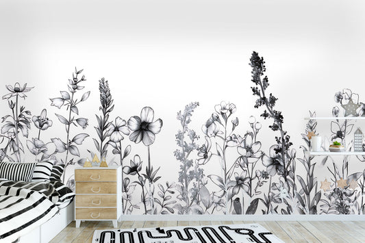 Mono Blooms Mural