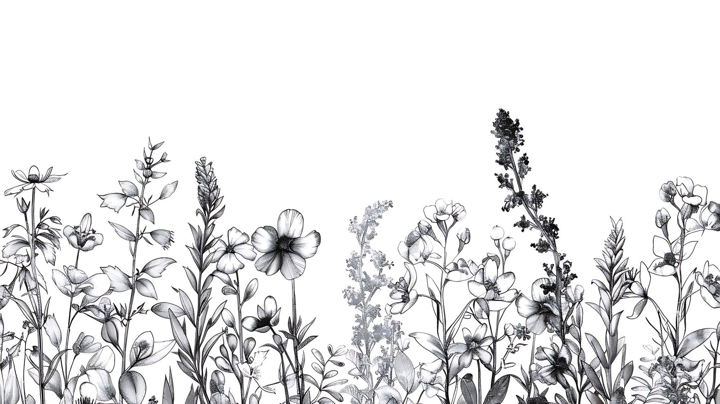 Mono Blooms Mural