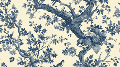 Ornate Chinoiserie Mural