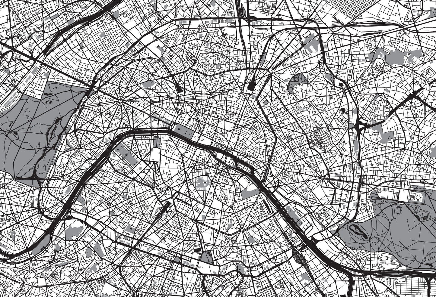 Paris Map Mural