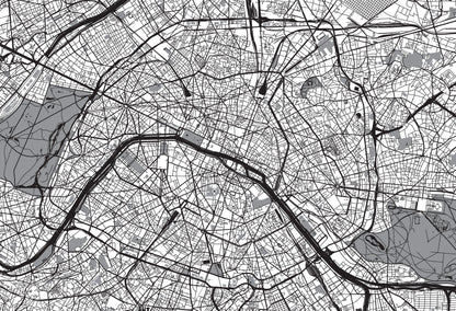 Paris Map Mural