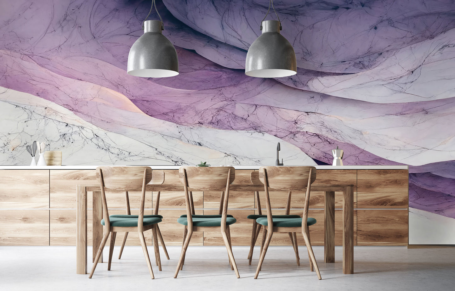 Purple Parlour Marble Mural