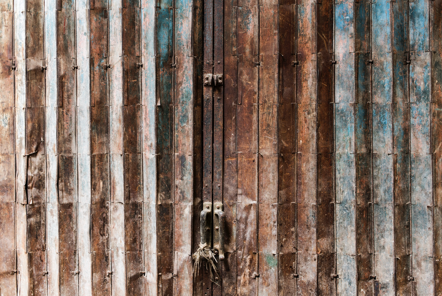 Rustic Steel Door Mural