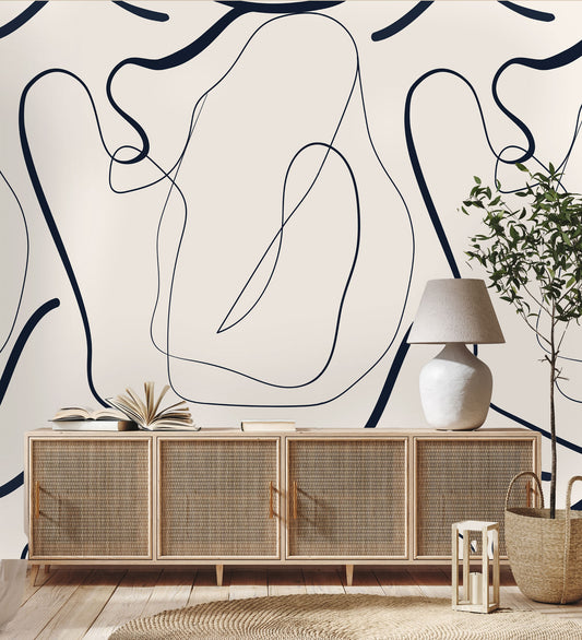 Squiggle Lines Mural