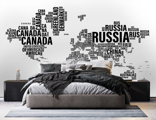 Text Map Mural