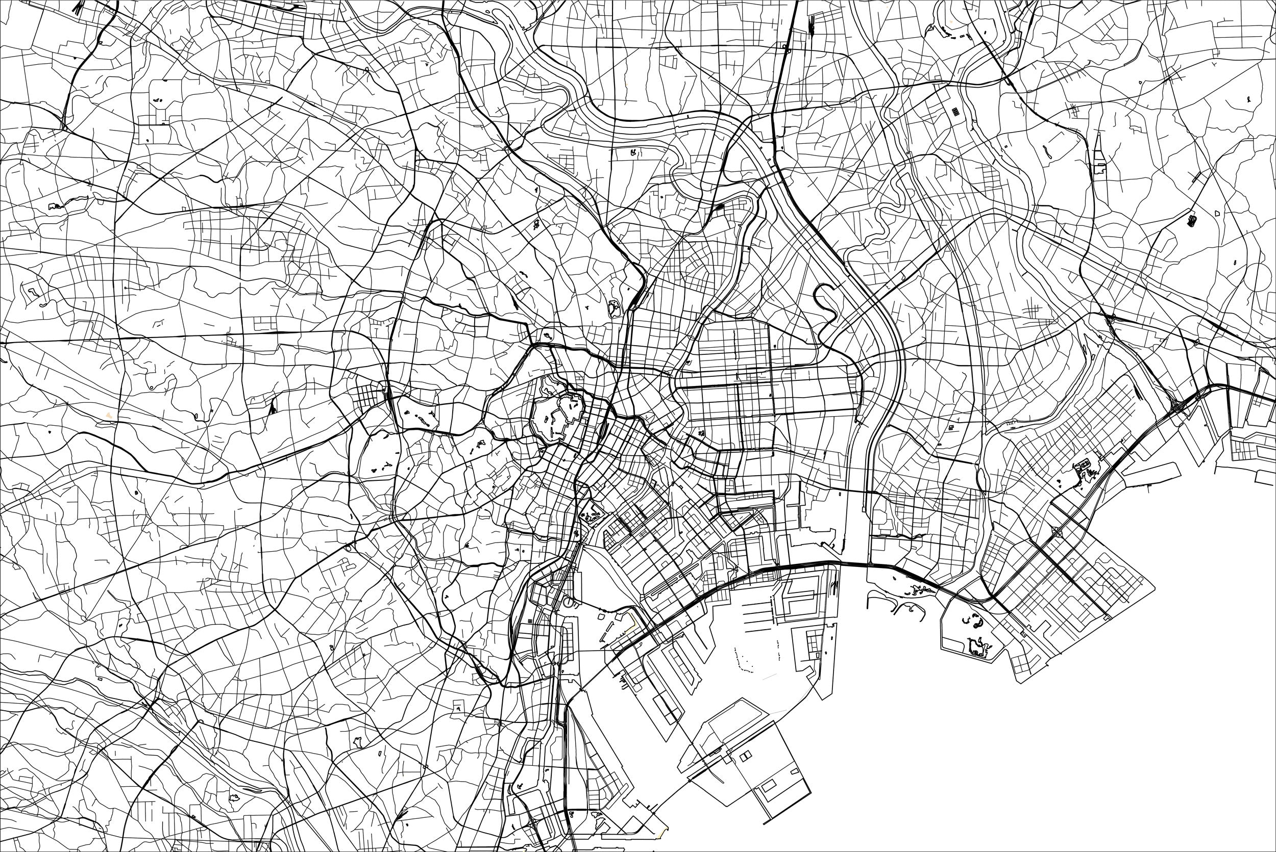 Tokyo Map Mural – Wallpaper Warehouse SA