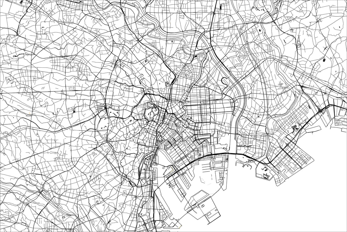 Tokyo Layout Map Tokyo Map Mural – Wallpaper Warehouse SA