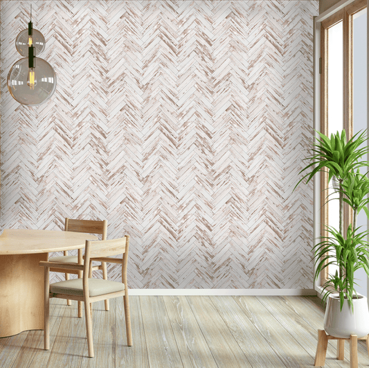 Worn Herringbone Wallpaper