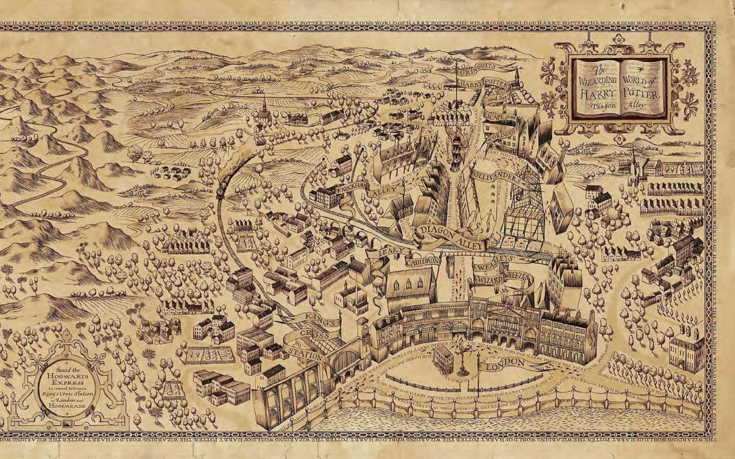 Hogwarts Map Mural