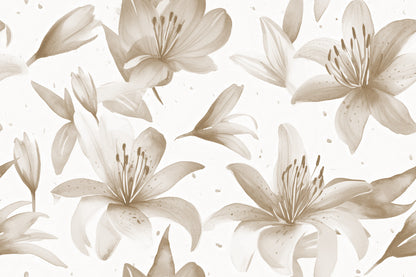 Watercolour Lillies Mural